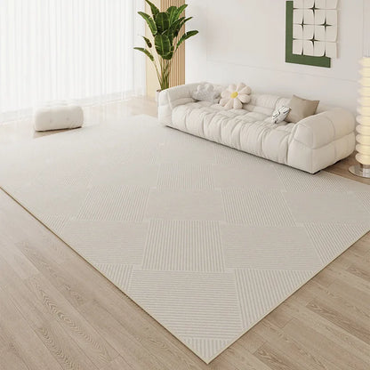 Ins Simple Style Room Decor Non-slip Carpet Nordic Light Luxury Soft Large Living Room Rugs Lint-free Easy Cleaning Tatami Mat