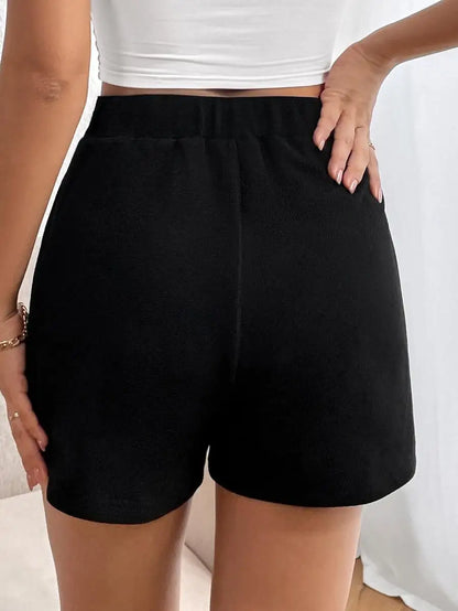 High-waisted wide-leg pants, casual women's short pants with a slimming effect