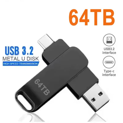 NEW 16TB USB 3.2 Flash Drives High Speed Transfer Metal Pendrive Memory Card Pendrive Flash Disk Memoria Waterproof Stick 2026