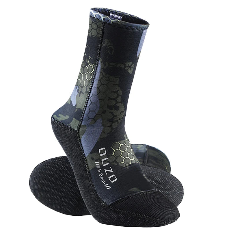 5mm Neoprene Diving Socks Summer Diving Sport Socks Surf Beach Booties Anti-Slip Swimming Fin Sand Proof Ice Bath Warm Socks