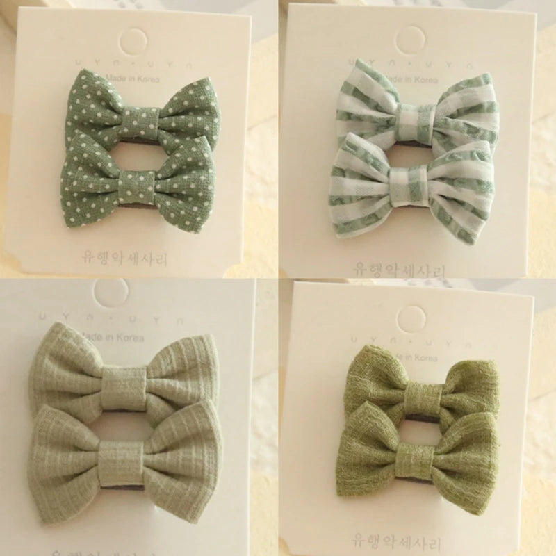 Children's Hair Clips, Handmade Headwear, Baby Hair Accessories, Full coverage fabric hair Clip Bows for Girls