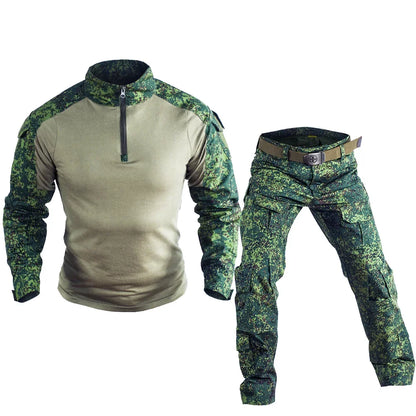 Tactical Uniform Milit Outdoor Camouflage Suit Combat Shirts Pants Men Fishing Trainning Airsoft Paintball Hunting Clothes Sets
