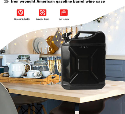 Mini Wine Cabinet Christmas Gift Can Bar Men's Gifts Creative Wine Storage Box Dispenser, Jerry Can Mini Whiskey Bar