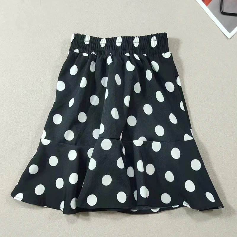 Children's Clothing New Summer Girl Fashion Polka Dot Half Skirt Minimalist Style Chiffon Mini Skirt Baby Beach Skirt