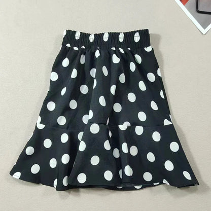 Children's Clothing New Summer Girl Fashion Polka Dot Half Skirt Minimalist Style Chiffon Mini Skirt Baby Beach Skirt