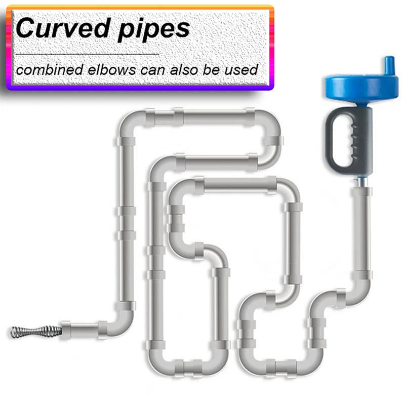 Extendable Bathroom Kitchen Cleaning Tools 3 Meters Sewer Pipe Plunger Dredge Toilet Sink Drain Unblocker Handheld Household