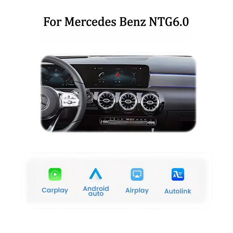 10.25/ 12.3inch Dual Touch Screen Wireless CarPlay for Mercedes Benz A B C E GLA GLB GLC GLE GLS CLA MBUX NTG6.0 BT Head Unit