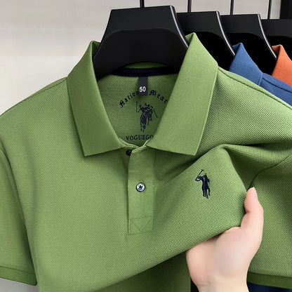 High end 100%cotton short sleeve polo shirt men's fashion luxury brand Paul embroidery top summer breathable casual golf T-shirt