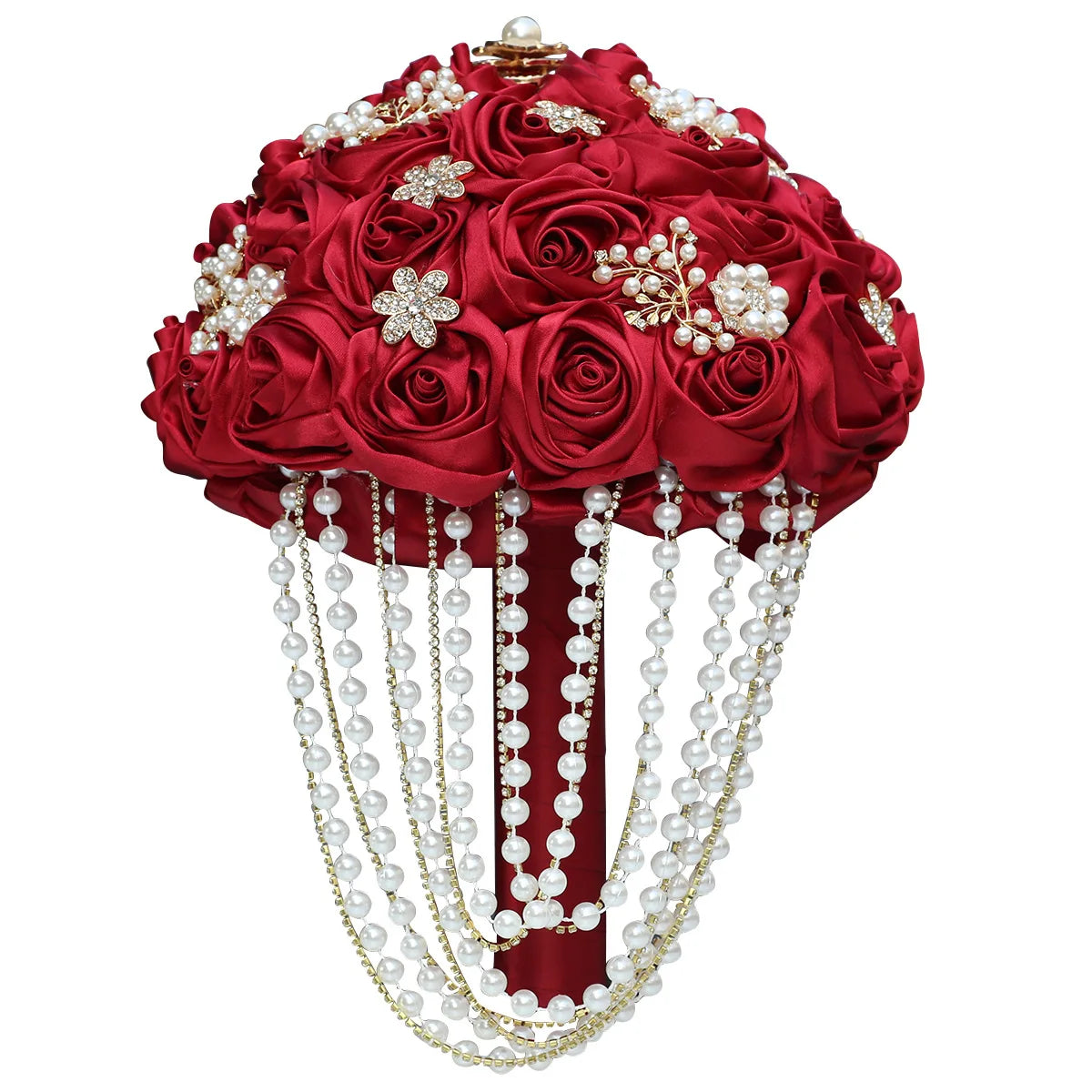 Kyunovia Customized Best Quality Ivory Brooch Bouquet Wedding Bouquet de mariage Wedding Bouquets Pearl Flowers buque de noiva
