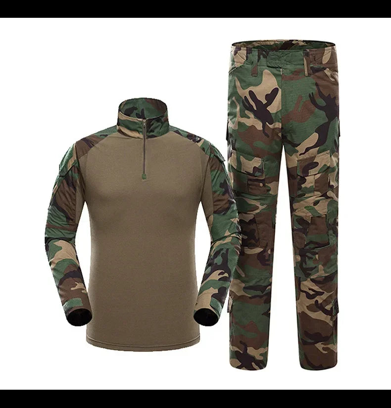 Tactical Uniform Milit Outdoor Camouflage Suit Combat Shirts Pants Men Fishing Trainning Airsoft Paintball Hunting Clothes Sets