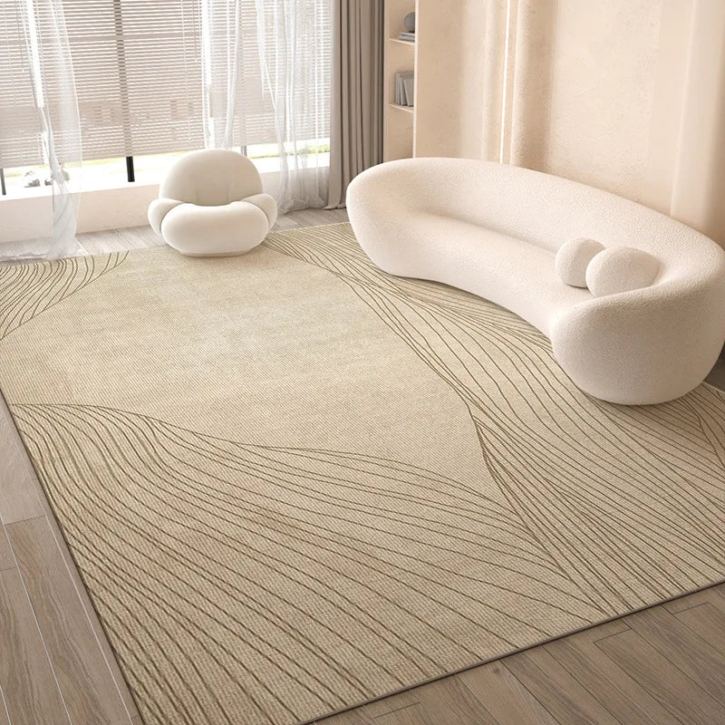 Ins Simple Style Room Decor Non-slip Carpet Nordic Light Luxury Soft Large Living Room Rugs Lint-free Easy Cleaning Tatami Mat