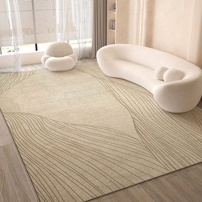 Ins Simple Style Room Decor Non-slip Carpet Nordic Light Luxury Soft Large Living Room Rugs Lint-free Easy Cleaning Tatami Mat