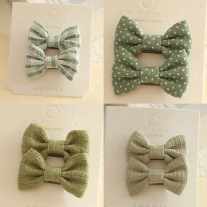 Children's Hair Clips, Handmade Headwear, Baby Hair Accessories, Full coverage fabric hair Clip Bows for Girls