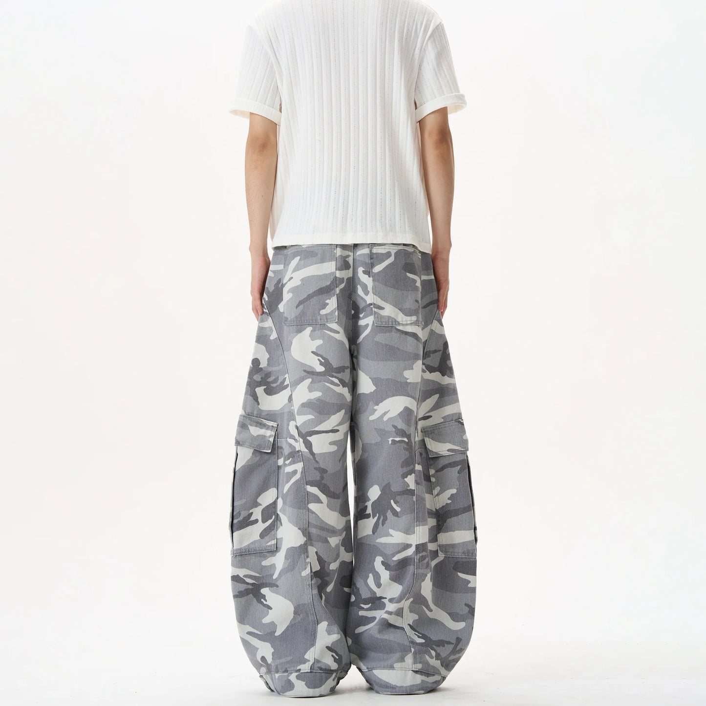 Camo Men's Baggy Jeans American Style Y2K Denim Pants Wide Leg Office-to-Street Trousers Outdoor Streetwear Hip-Hop Pants
