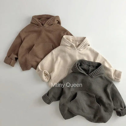 Hoodies Childrens Clothing Boys Girls Sweatshirts Japan Style Children Hooded Pullover New Coat Soild Cool Simple