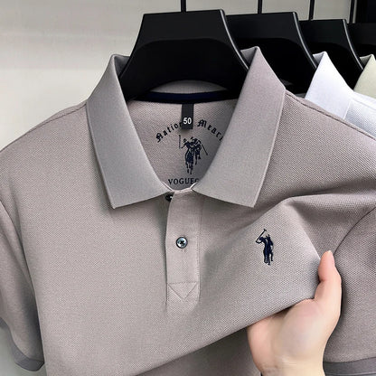 High end 100%cotton short sleeve polo shirt men's fashion luxury brand Paul embroidery top summer breathable casual golf T-shirt