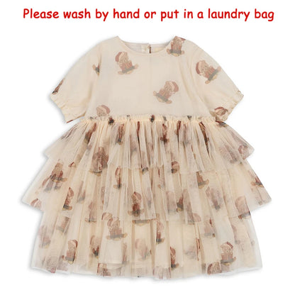 2024 Christmas KS Girls Princess Mesh Dress Kids Pretty Sequin Dresses Baby Cute Skirt Carnival Party Children Voile Dress Gifts