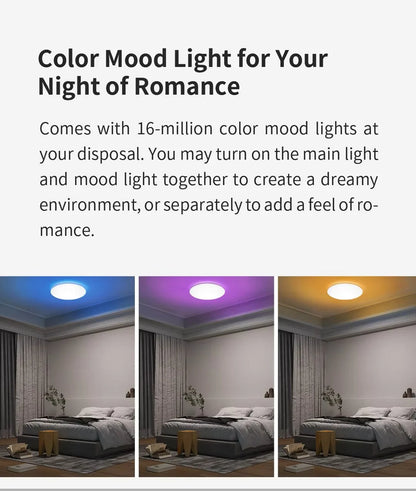 Global Version Yeelight Smart Ceiling Light RGB Wifi 18W/21W Dimmable 2700-6500K Ultra Slim Smart Voice Control Work with Mihome