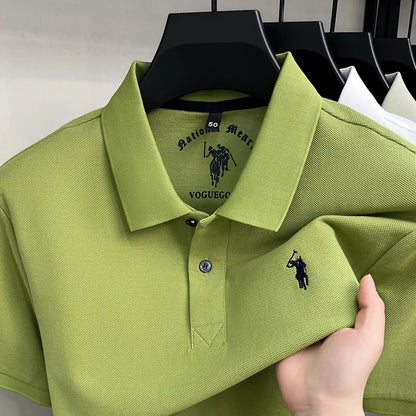 High end 100%cotton short sleeve polo shirt men's fashion luxury brand Paul embroidery top summer breathable casual golf T-shirt