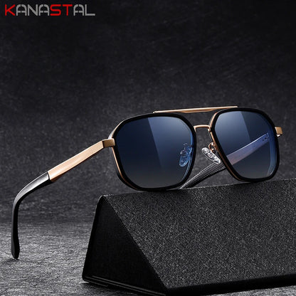 Men Polarized Sunglasses UV400 Sun Glasses Women Metal Eyeglasses Frame Outdoor Fishing Cycling Goggles Anti Glare Shade Eyewear