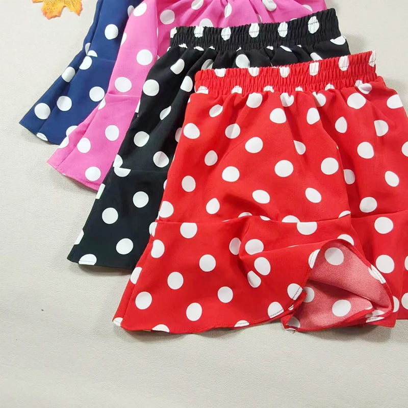 Children's Clothing New Summer Girl Fashion Polka Dot Half Skirt Minimalist Style Chiffon Mini Skirt Baby Beach Skirt