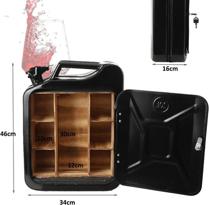 Mini Wine Cabinet Christmas Gift Can Bar Men's Gifts Creative Wine Storage Box Dispenser, Jerry Can Mini Whiskey Bar
