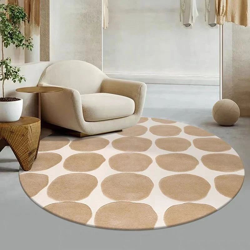 Nordic Round Ins Carpet Living Room Decoration Home Bedroom Short Velvet Carpets Non-slip Washable Floor Mats Large Area Rug