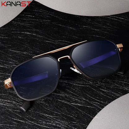 Men Polarized Sunglasses UV400 Sun Glasses Women Metal Eyeglasses Frame Outdoor Fishing Cycling Goggles Anti Glare Shade Eyewear
