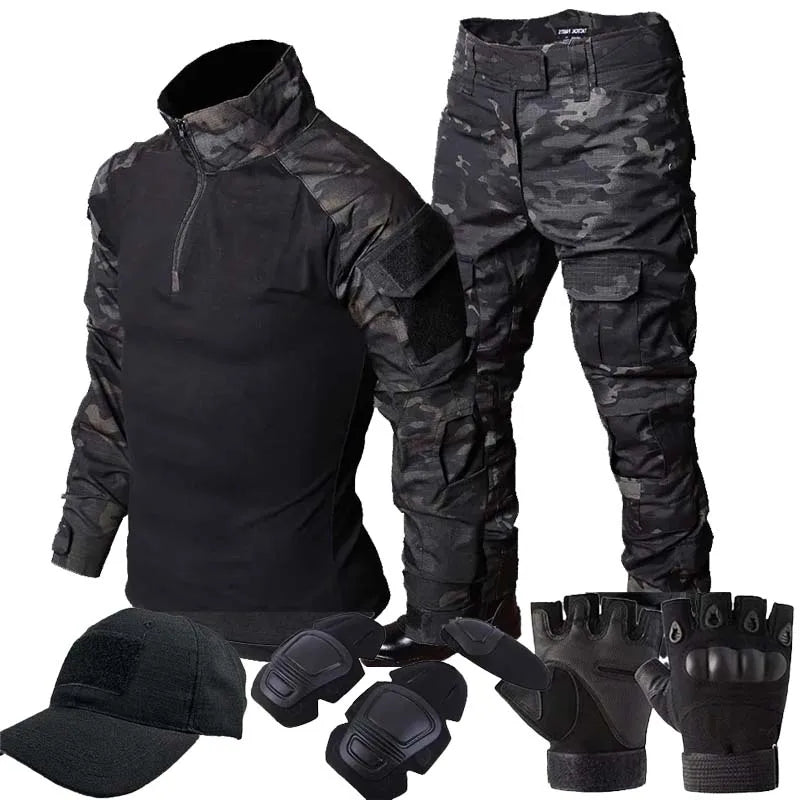 Tactical Uniform Milit Outdoor Camouflage Suit Combat Shirts Pants Men Fishing Trainning Airsoft Paintball Hunting Clothes Sets