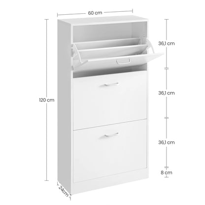 3 flapper shoe rack Shoe Trucks 3-Compartments living room Shoe chest of drawers