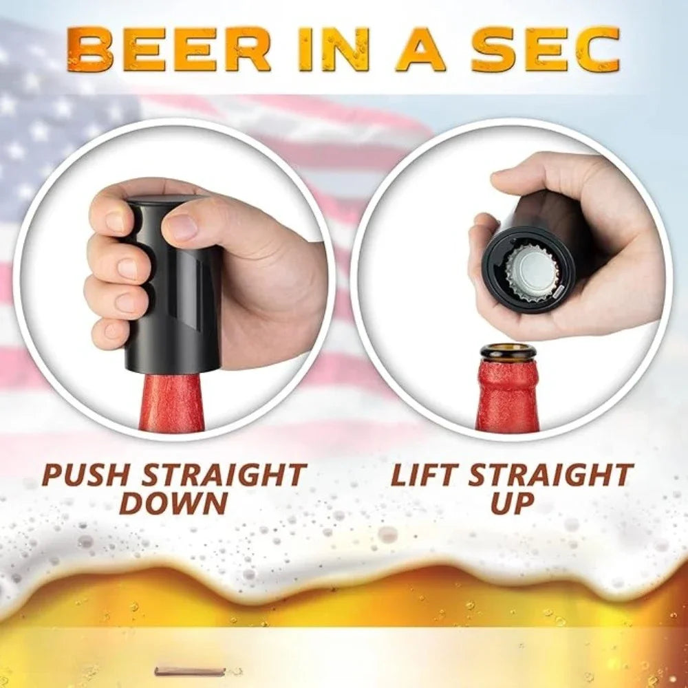 1-4Pcs Automatic Beer Bottle Opener Downward Push Bottle Opener Wine Beer Soda Cap Opener Kitchen Accessories