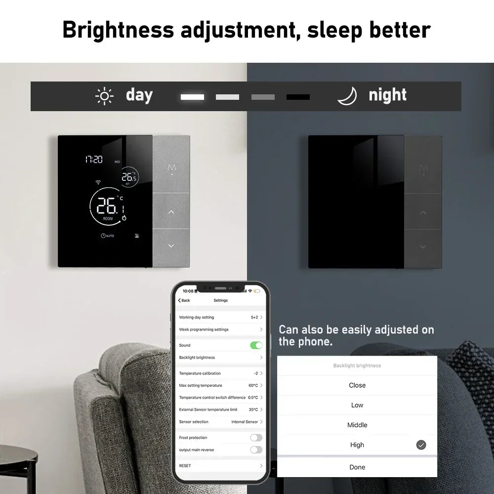 WiFi Thermostat Tuya Smart Home Thermoregulator For Boiler/Electric/Underfloor Heating Temperature Controller Alice Alexa Google