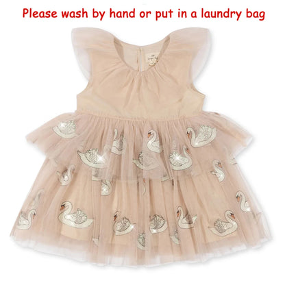 2024 Christmas KS Girls Princess Mesh Dress Kids Pretty Sequin Dresses Baby Cute Skirt Carnival Party Children Voile Dress Gifts