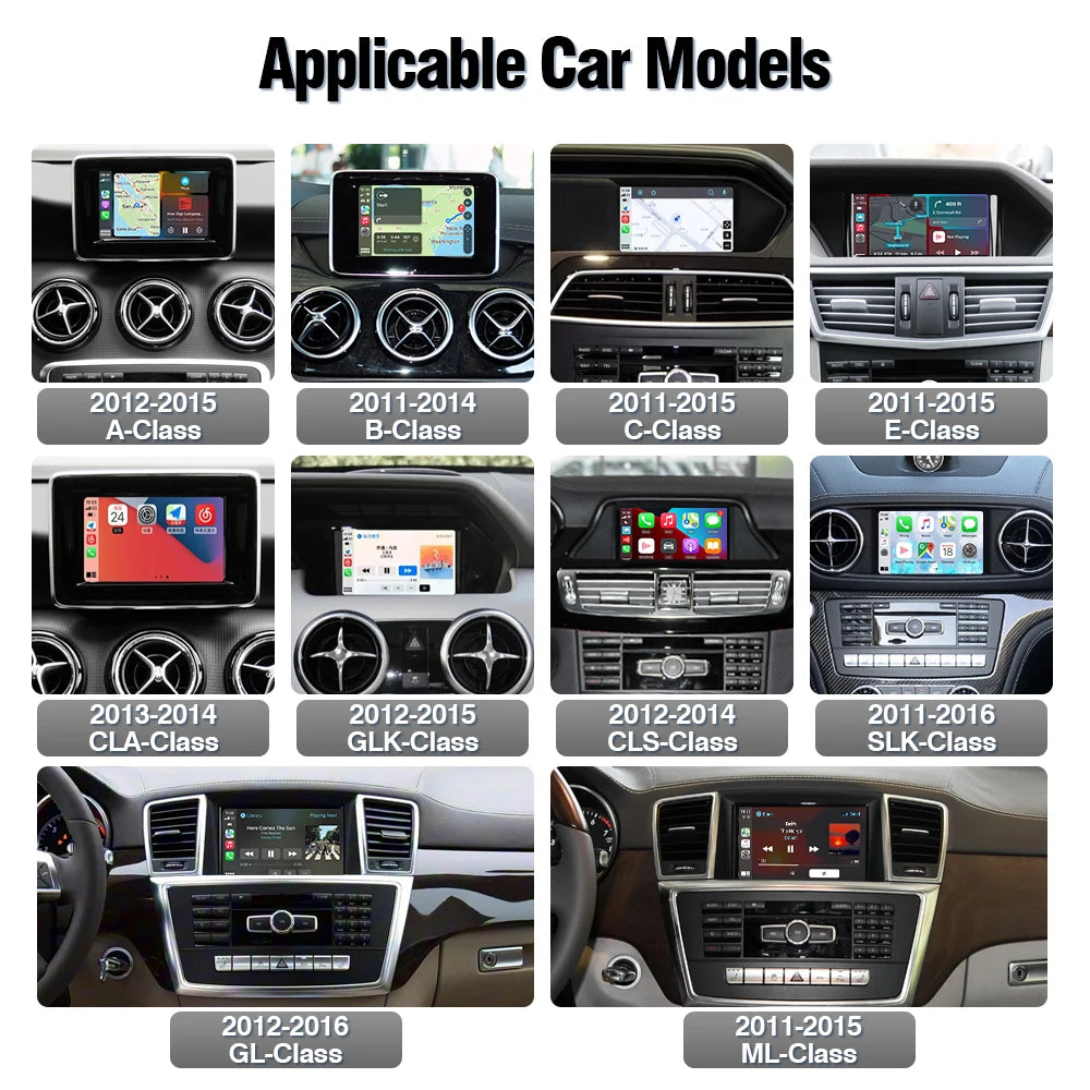 AUTOTOP Wireless CarPlay Android Auto for Mercedes Benz A B C E CLA GLA GLK ML Sprinter NTG4.5 Becker Module Navigation