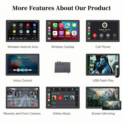 10.25/ 12.3inch Dual Touch Screen Wireless CarPlay for Mercedes Benz A B C E GLA GLB GLC GLE GLS CLA MBUX NTG6.0 BT Head Unit