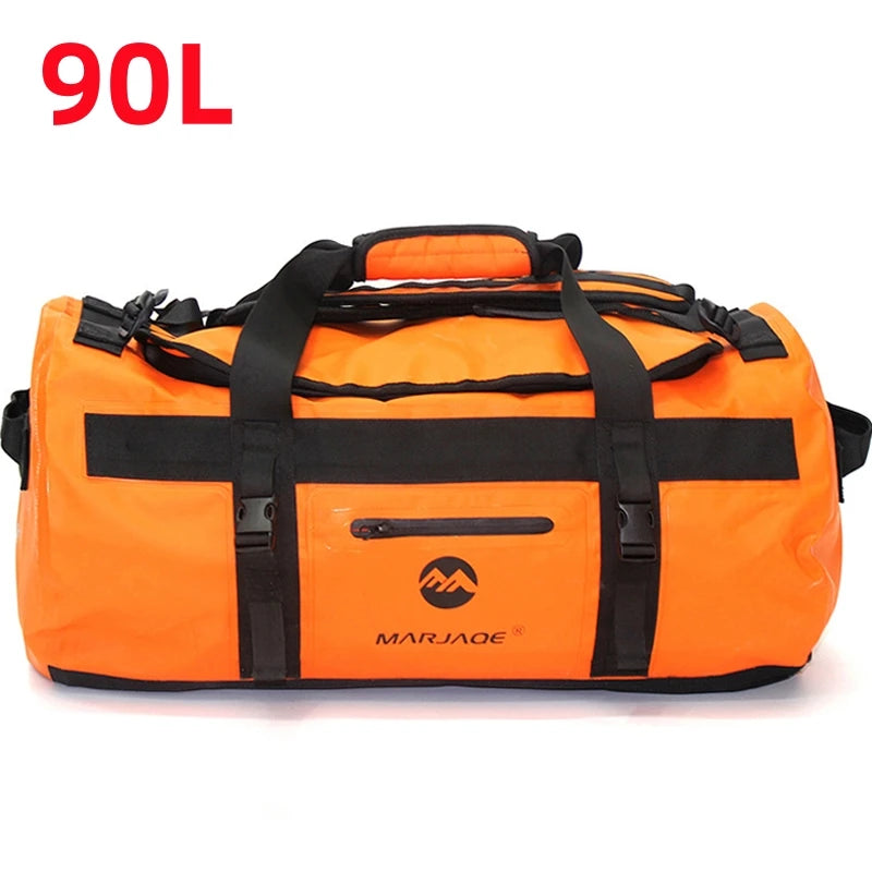 30L 60L 90L Kayaking Bag Waterproof Bag Dry Saddle Luggage Storage Beach Rafting Travel Camping Swimming Bags Drifting Bag X499A