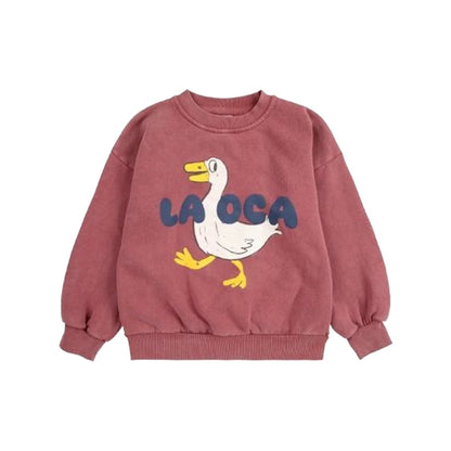 2025 New Children's Spring Autumn Hoodie Cartoon Print Unisex Sweatshirt European Style Top for Boys And Girls