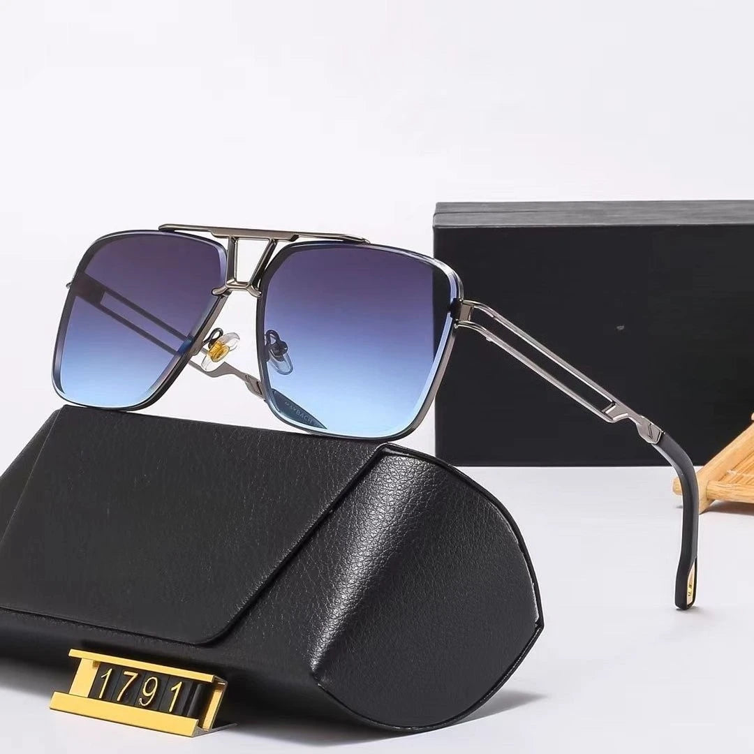 Luxury Men's Polarized UV400 Sunglasses, Trendy Aviator Sunglasses, Metal Frame Outdoor Hiking Glasses, Fishing Glasses