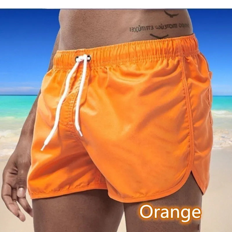 Men's Swim Shorts Swim Trunks Quick Dry Board Shorts Bathing Suit Breathable Drawstring With Pockets for Surfing Beach Summer