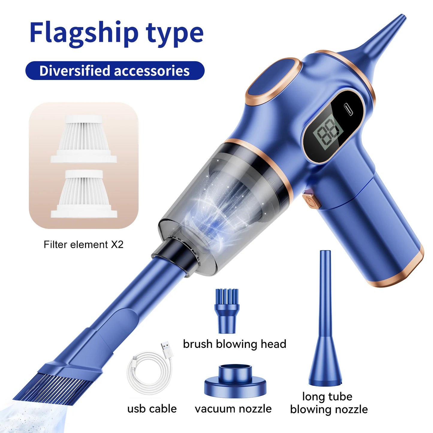 ABS Wireless Car Vacuum Cleaner Home Appliance Sofa Office High-Power Household Cleaning Machine Mini Vacuum Carpet Cleaner