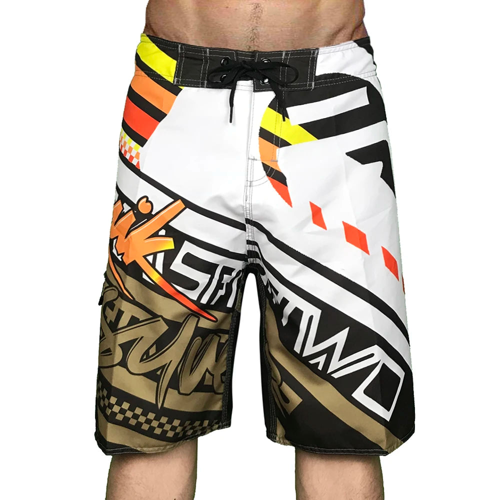 New Summer Men'S Board Casual Drawstring Pockets Shorts Beach Brand Short Surfing Bermudas Male Boardshorts Quick Dry For Sports