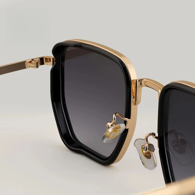 Square Frame Sunglasses UV400, Oversized Full Frame Design with Polarized Lenses, Fashion Sun Protection for Daily Wear