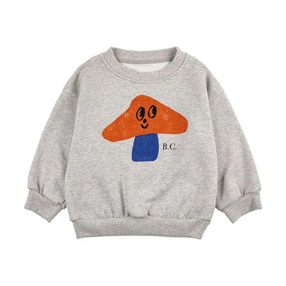 Korean INS 2024 Children's Autumn Winter Long Sleeve O-Neck Sweatshirt Cute Tops for Girls And Boys Baby Sweaters Kids Clothing