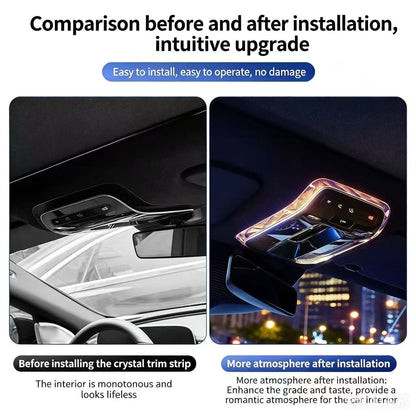 Crystal Reading Light Frame For Mercedes C GLC E Class W206 X254 W214 Interior Sticker