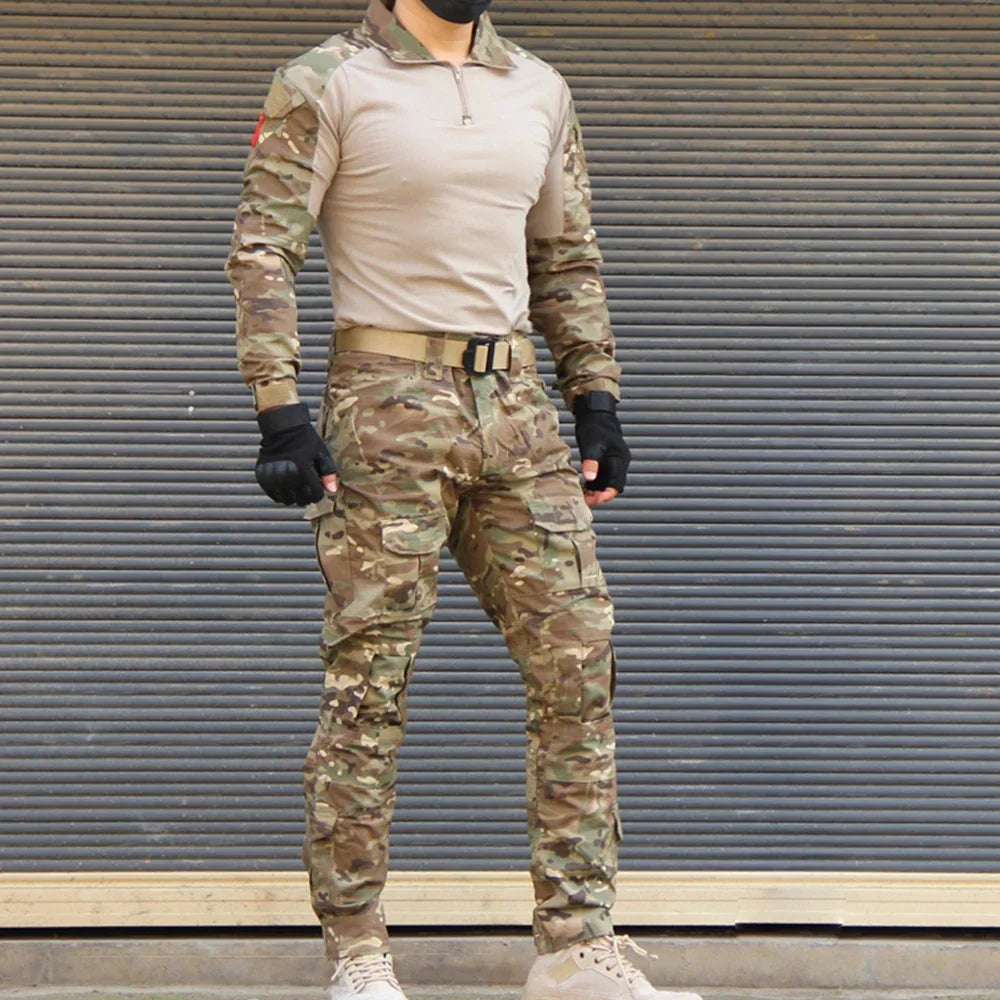 Tactical Uniform Milit Outdoor Camouflage Suit Combat Shirts Pants Men Fishing Trainning Airsoft Paintball Hunting Clothes Sets
