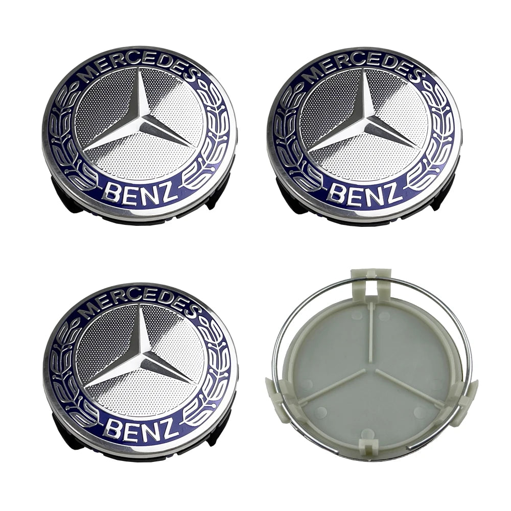 4pcs 75mm Car Wheel Center Hub Caps Cover For Mercedes Benz AMG A B G R Class GLA GLK W176  W108 W168 W204 W251 W463 Accessories