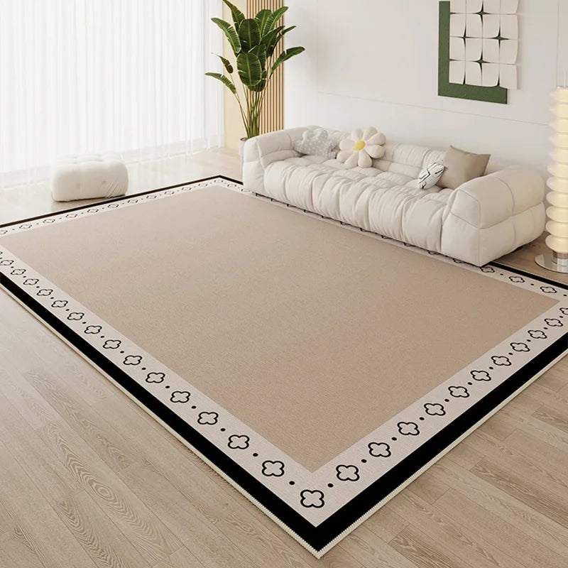Ins Simple Style Room Decor Non-slip Carpet Nordic Light Luxury Soft Large Living Room Rugs Lint-free Easy Cleaning Tatami Mat