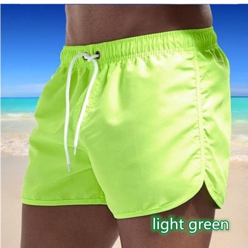 Men's Swim Shorts Swim Trunks Quick Dry Board Shorts Bathing Suit Breathable Drawstring With Pockets for Surfing Beach Summer