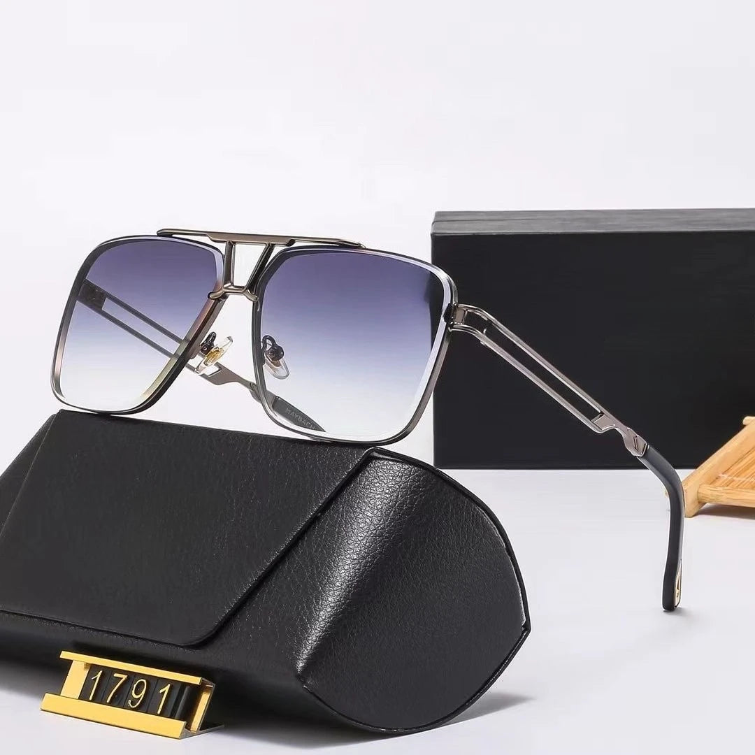 Luxury Men's Polarized UV400 Sunglasses, Trendy Aviator Sunglasses, Metal Frame Outdoor Hiking Glasses, Fishing Glasses