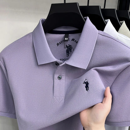 High end 100%cotton short sleeve polo shirt men's fashion luxury brand Paul embroidery top summer breathable casual golf T-shirt